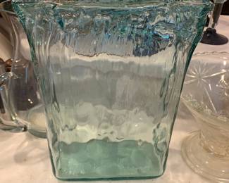 #45 Glass Ice Container Vase - 8x4x12 $30.00