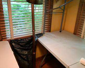 #41 Bronze Heavy Floor Lamp - 5' Tall w/adjustable arm for height $75.00