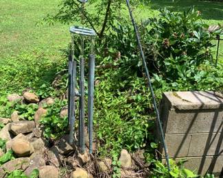 #177 Patio Copper Oxidized Wind Chime w/Stand $40.00