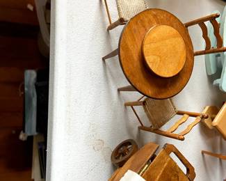 #211 doll br3 doll house furniture table with 3 chairs, as is cart $20.00