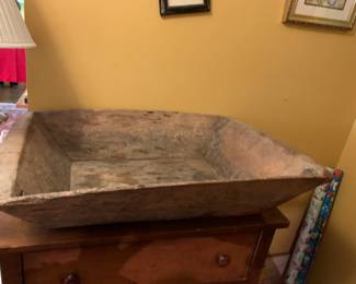 #37 Antique wood Dough Bowl - 29x20x7 $200.00