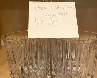 #193 crystal Fostoria Statton High ball glasses (6) $24.00