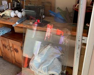 glass for #147 Cast Iron Coffee Table (made out of a gate) w/1/4" Glass top - 28x55x19 $120.00