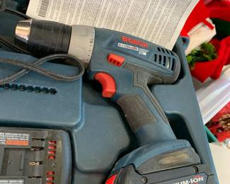 #152 Bosch battery operated drill w/charger & Case $75.00