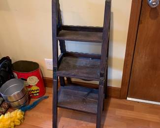 #131 Wood Ladder that folds to become a chair $30.00