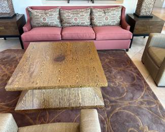 Custom Coffee Table and A. Rudin Couch