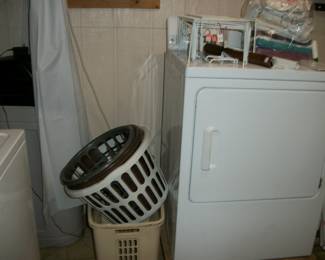 clothes baskets, shelving