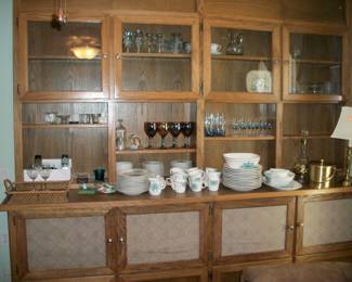 dinnerware, glassware, etc.