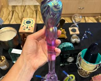 Brian Maytum Studio Art Glass Oil Lamp