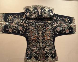 Framed Chinese Dragon Embroidered Robe