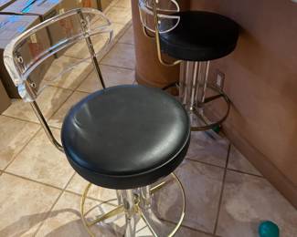 Lucite Bar Stools