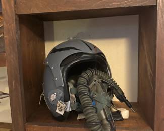 Gas Mask and Helmet Vintage Military