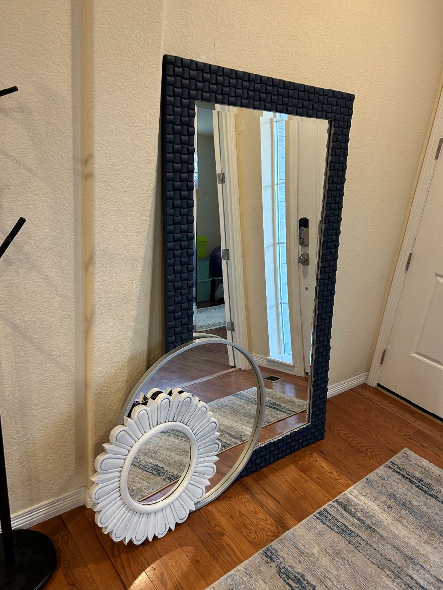 Mirrors
Large blue frame mirror 69x39”