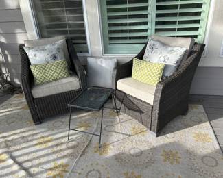 Patio seats and table 