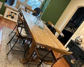 Bar height table with 6 chairs 
7x3x3’