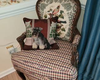 Pair of needlepoint back chairs