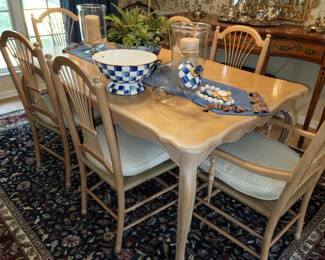 Ethan Allen french dining table and 6 chairs