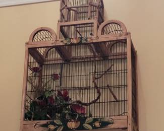 Large wooden bird cage