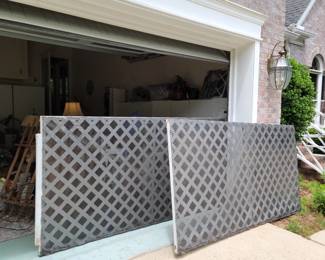 2 large handmade dog fence pieces (used to go under garage door while up)