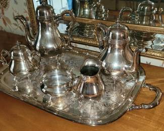 Silver soldered tea set