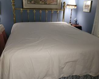 Queen brass bed