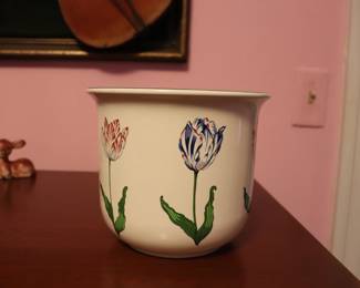 Vintage Tiffany & Co Ceramic “Tiffany Tulips” Flower Pot