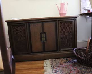 Vintage Sylvania Stereo Console Record Player 