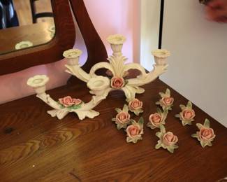 Antique Karl Ens Candle Holders and Placecard Holders 