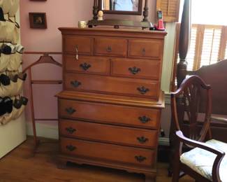 Sumter SC Cabinet Co. Highboy 8 Drawer Dresser