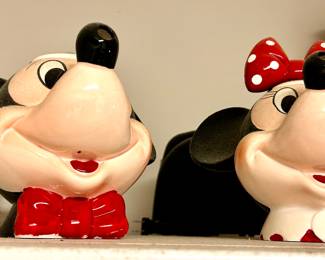 Minnie & Mickey cookie jars