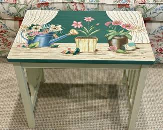 Side Table with Garden Motif 