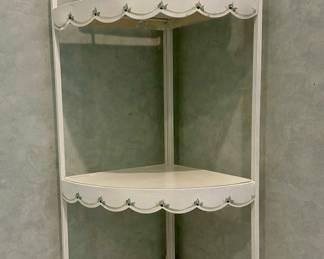 Metal Corner Shelf, Hand Painted 