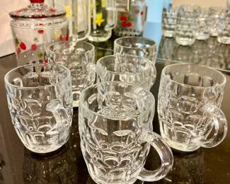 (6) Glass Beer Mugs 