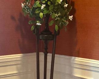 Antique Mahogany Tall Plant Stand