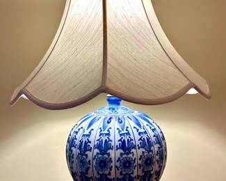 (2) Blue & White Ginger Jar Lamps