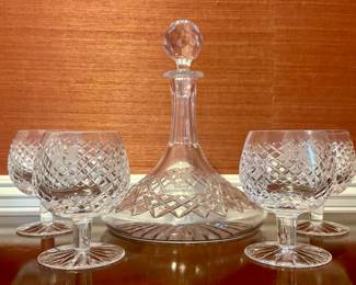 (4) Robert Kennedy Snifter & Decanter