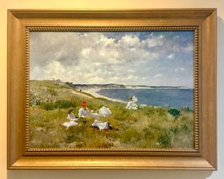 Oceanside Oil on Canvas, Signed