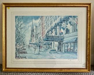 "The Ritz-Carlton" Lithograph Signed Kevin J. Shea 2/500 