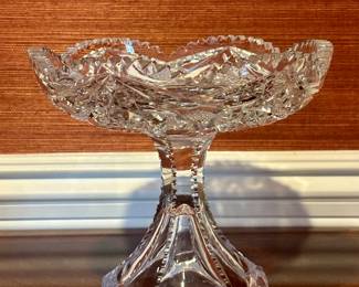 Cut Glass Crystal Compote