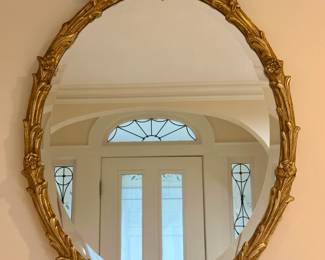 Gold Gilt Oval Mirror