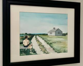 Watercolor, Signed Gabrielle Riley 