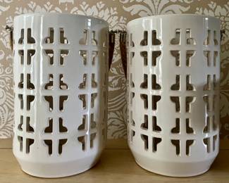 Crate & Barrel Pierced Lanterns