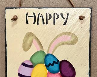 Hand Painted "Happy Easter" Sign