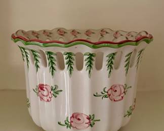 Hand Painted Reticulated Bowl (Portugal)