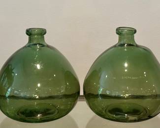 (2) Recycled Glass Vases