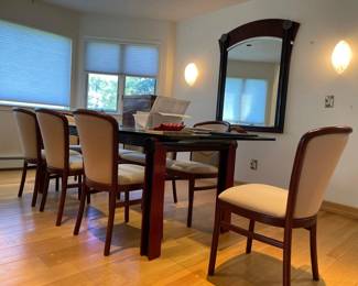 Dining Table and Eight Chairs- Looks brand new!