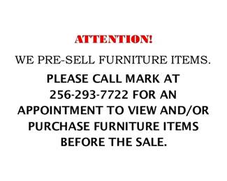 We pre-sell Furniture, Cars, Golf Carts and Large Lawn Equipment