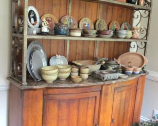 Lovely Marble Top Cabinet ....Pottery...