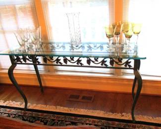 Iron & Glass Side Table