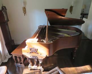 HC Bay Baby Grand Piano circa 1915 - built by relative to who worked for the piano company and remained in family ever since.  Please see note in description about presale of this item and moving this item.